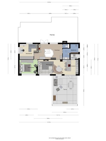 Floorplan - De Tinneweide 139, 3901 KJ Veenendaal