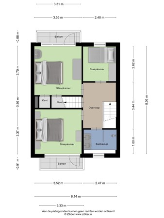 Floorplan - Bergweg 30, 3904 HN Veenendaal