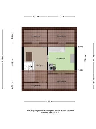Floorplan - Goudenregenplantsoen 22, 3911 ZT Rhenen