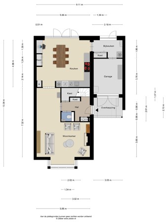 Floorplan - Waterhoen 4, 3907 HB Veenendaal