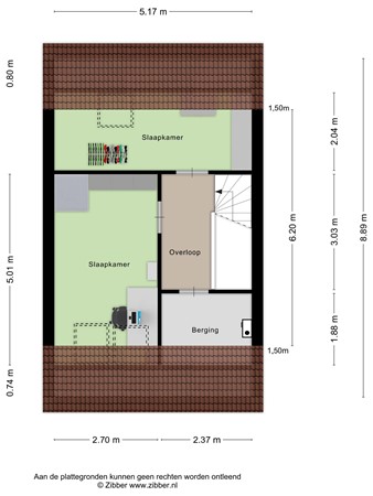 Floorplan - Voorburglaan 52, 6709 TS Wageningen
