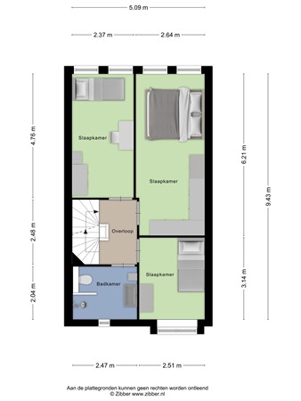 Floorplan - Faberhof 32, 3907 JK Veenendaal