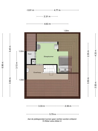 Floorplan - Gerard Doustraat 33, 3904 ZD Veenendaal