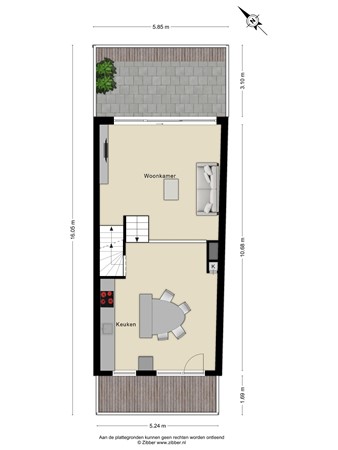 Floorplan - Emily Brontësingel 89, 6836 VH Arnhem