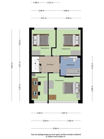 Floorplan - Noorderkroon 68, 3902 VE Veenendaal