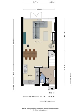 Floorplan - Leo Gestelstraat 29, 6717 RH Ede