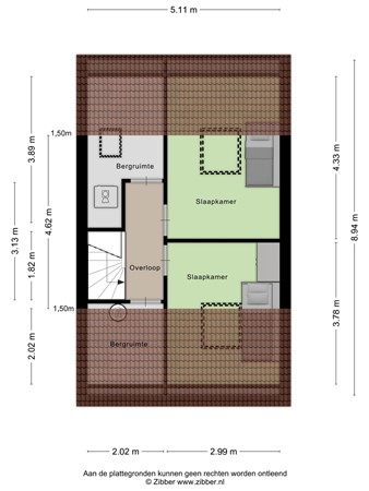 Floorplan - Vijverberg 45, 3911 JR Rhenen