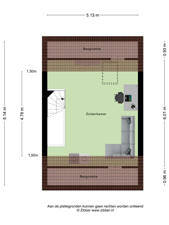 Floorplan - Prof. Visserlaan 58, 6709 VD Wageningen