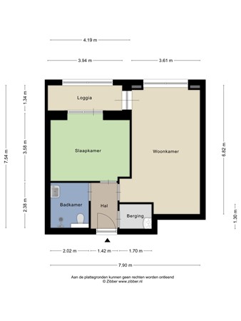 Floorplan - Boompjesgoed 217-68, 3901 ME Veenendaal