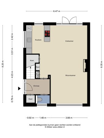 Caustraat 58, 4301 MN Zierikzee - 453096_2D_Begane_Grond_Caustraat_58_Zierikzee_01.jpg