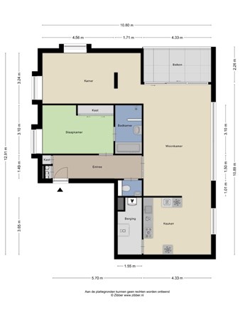 Floorplan - Dominicanenweg 45, 6823 PM Arnhem