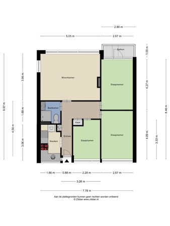 Floorplan - Zwanebloemlaan 27, 6832 HC Arnhem