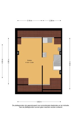 Floorplan - Clusiuslaan 313, 1504 HA Zaandam