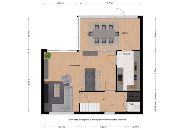 Floorplan - Dr. Huizingastraat 22, 4507 AB Schoondijke