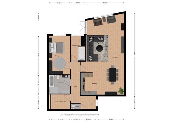 Floorplan - Pastoor van Genklaan 2-002, 4501 AH Oostburg