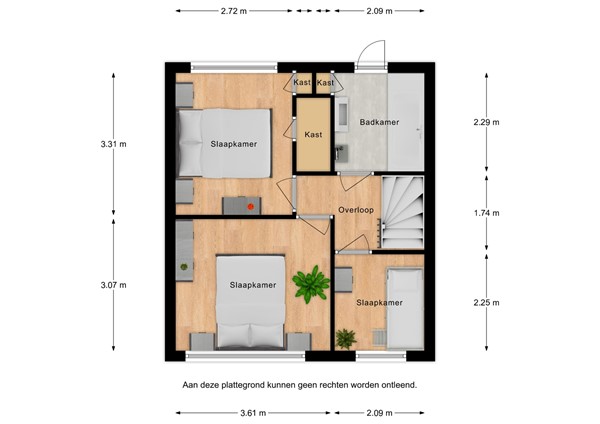 Floorplan - Van Ostadestraat 27, 4501 KR Oostburg