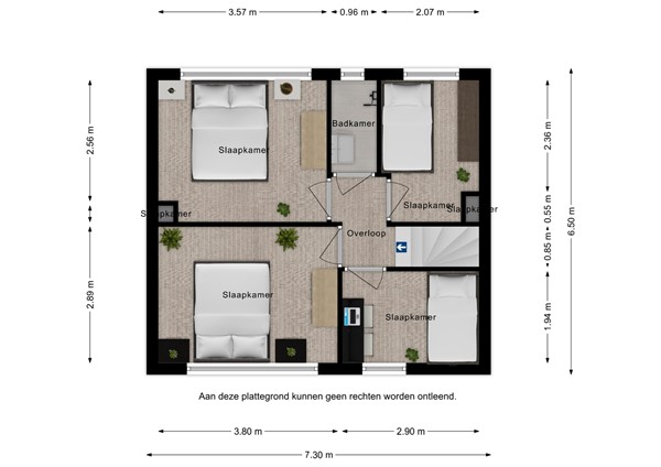 Floorplan - Prinses Beatrixstraat 64, 4507 AL Schoondijke