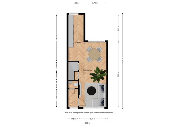 Floorplan - Poolster 155A, 4501 GP Oostburg