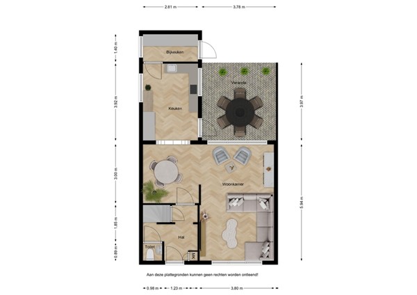 Floorplan - Prinses Beatrixstraat 58, 4507 AL Schoondijke