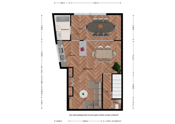 Floorplan - Willemsweg 28, 4507 AT Schoondijke