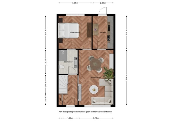 Floorplan - Quarles van Uffordweg 18, 4501 KW Oostburg