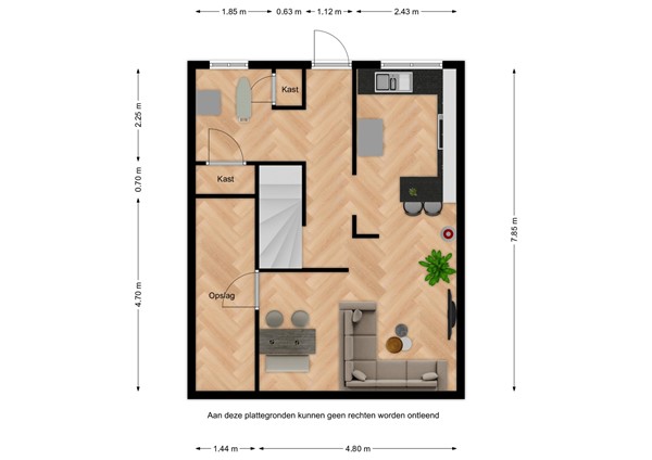 Floorplan - Nieuwstraat 71, 4501 BC Oostburg