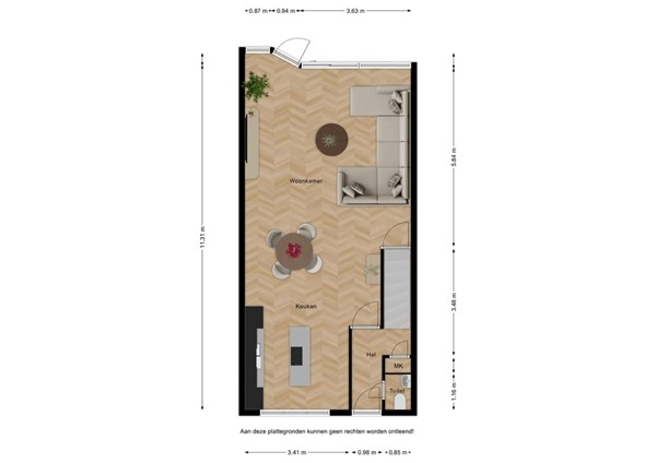 Floorplan - Ghistelkerke 515, 4511 JN Breskens