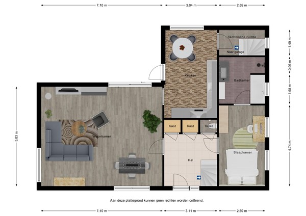 Floorplan - Sint Pietersdijk 1, 4522 GT Biervliet