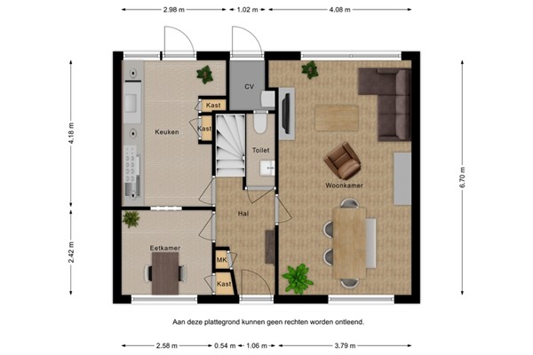 Floorplan - Prinsessenstraat 9, 4515 BK IJzendijke