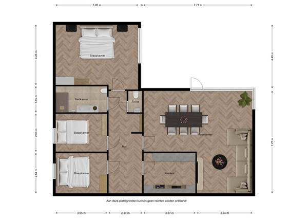 Floorplan - Boterzandestraat 1, 4521 AS Biervliet