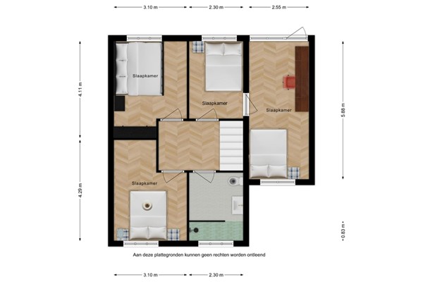 Floorplan - Poolster 13, 4501 GP Oostburg