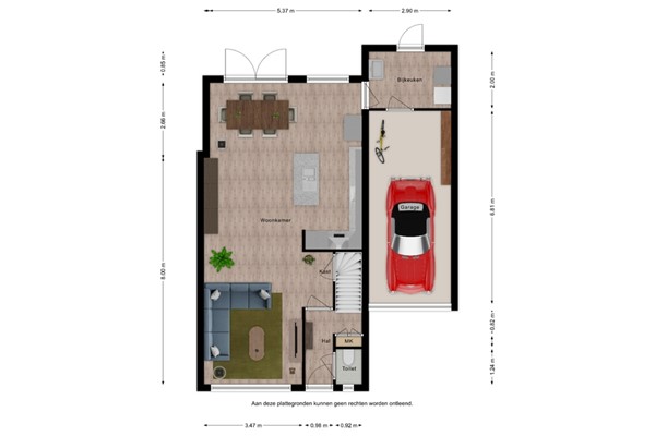 Floorplan - Voorstraat 19, 4527 GM Aardenburg