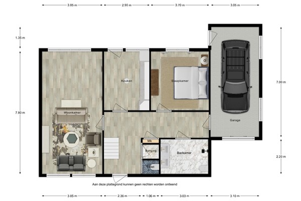 Floorplan - Sirius 3, 4501 GH Oostburg