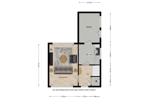 Floorplan - Weststraat 4, 4521 AX Biervliet
