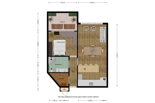 Floorplan - Grote Beer 8-031, 4501 ER Oostburg