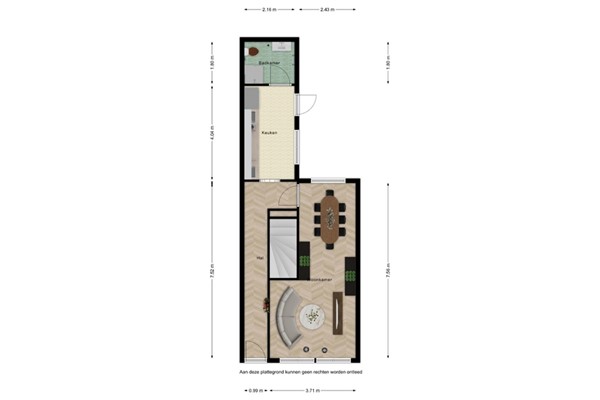 Floorplan - Bredestraat 42, 4501 ED Oostburg