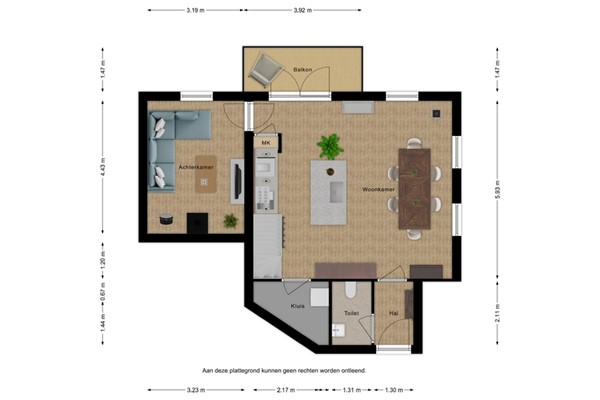 Floorplan - Vleeshouwerijstraat 19, 4524 DA Sluis