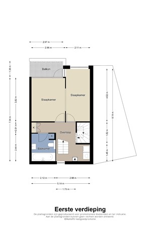 Floorplan - Hoogzwanenstraat 125, 6211 BZ Maastricht