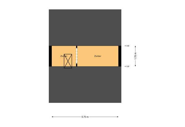 Bremstraat 59, 1783 JB Den Helder - Bremstraat plattegrond (zolder).jpg