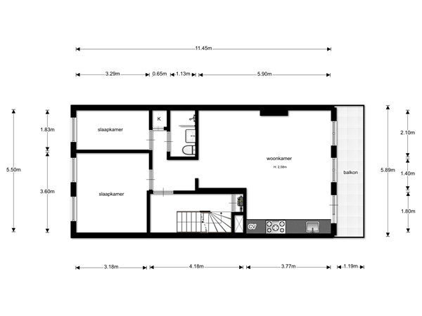 Tweede Jacob van Campenstraat 104A, 1073 XX Amsterdam - Plattegrond.jpg