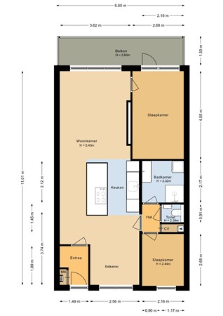 Muntplein 134, 3437 AZ Nieuwegein - Appartement - 2D.jpg