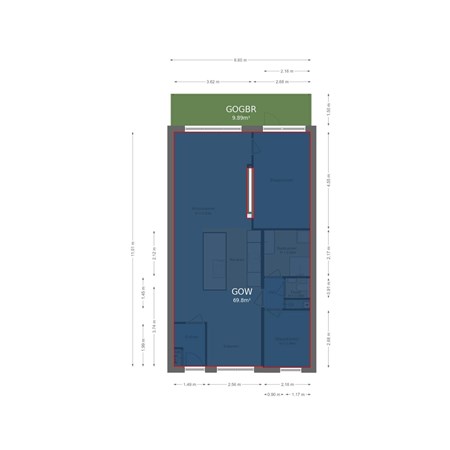 Muntplein 134, 3437 AZ Nieuwegein - Appartement - markings.jpg