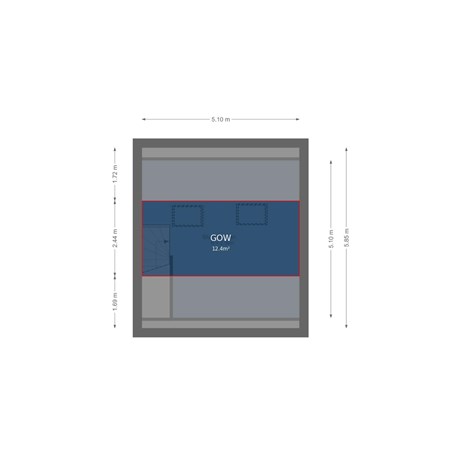 Adriaan Mulderstraat 1, 3555 BL Utrecht - Tweede verdieping - markings.jpg