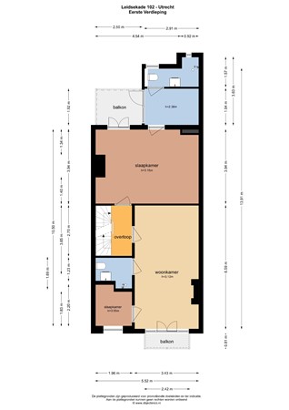 Floorplan - Leidsekade 102, 3531 HC Utrecht