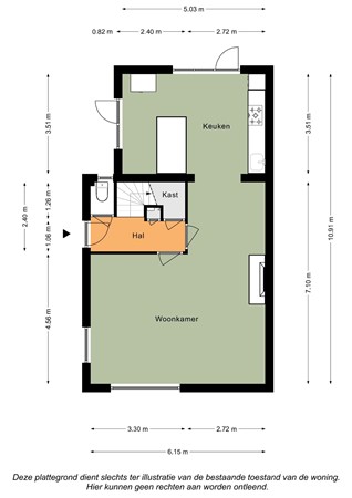 Floorplan - Heimansstraat 1B, 6285 AM Epen