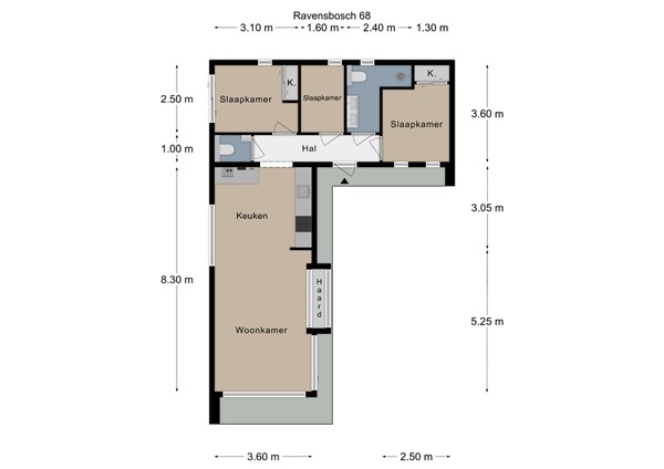 Floorplan - Gasthuis 3-68, 6268 NN Bemelen