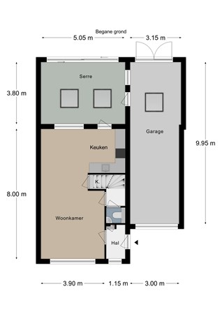 Floorplan - Frans Schleidenstraat 8, 6367 SM Voerendaal