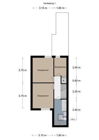 Floorplan - Burgemeester Van Laarstraat 14, 6321 CW Wijlre