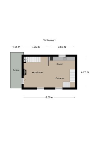 Floorplan - Kiewegracht 8A, 6271 BN Gulpen