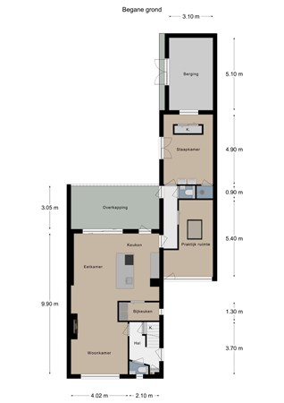 Floorplan - Heimansstraat 19, 6285 AM Epen
